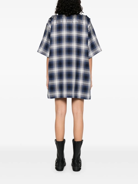 Golden Goose checked cotton dress - Blue - zdjęcie produktu nr 2