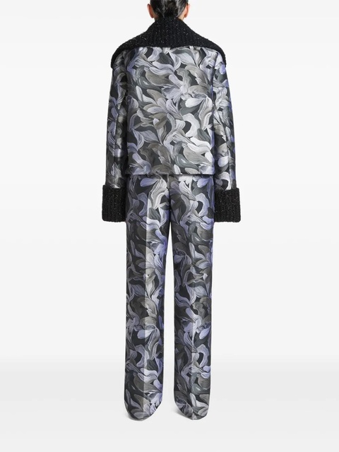 DRIES VAN NOTEN floral-jacquard jacket - Grey - zdjęcie produktu nr 1