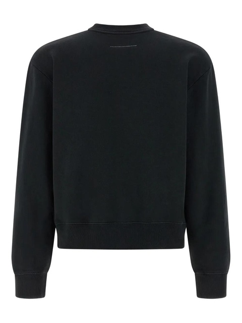 MM6 Maison Margiela brushed-tape detail sweatshirt - Black - zdjęcie produktu nr 1