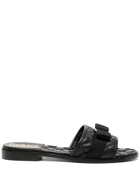 Ferragamo Vara bow quilted slides - Black - zdjęcie produktu nr 1
