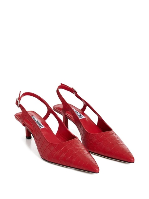 Essentiel Antwerp crocodile-effect heeled pumps - Red - zdjęcie produktu nr 1