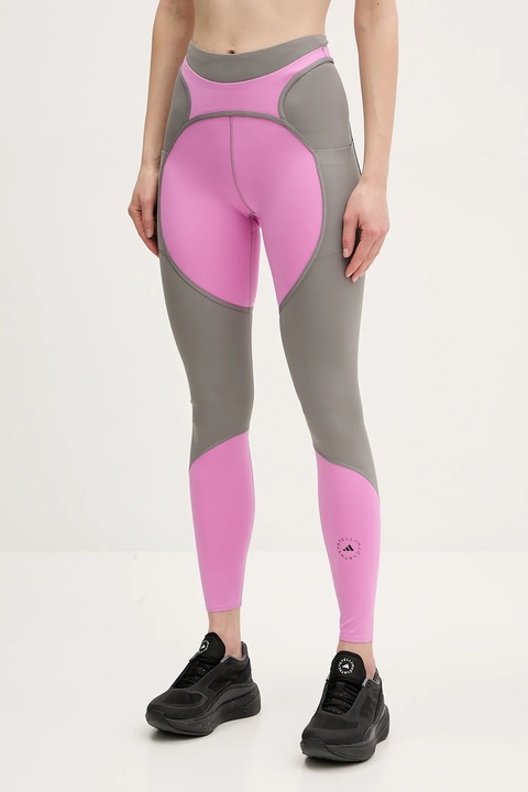 adidas by Stella McCartney legginsy treningowe Two-Tone kolor fioletowy wzorzyste JI5247 - zdjęcie produktu nr 1