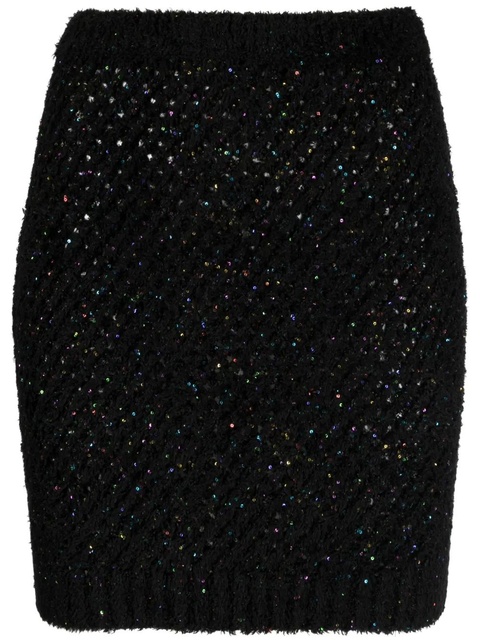 Balmain sequin-embellished high-waist miniskirt - Black - zdjęcie produktu nr 1
