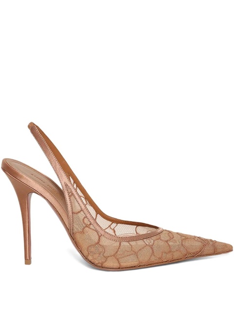 Amina Muaddi 105mm Anok pumps - Neutrals - zdjęcie produktu nr 1