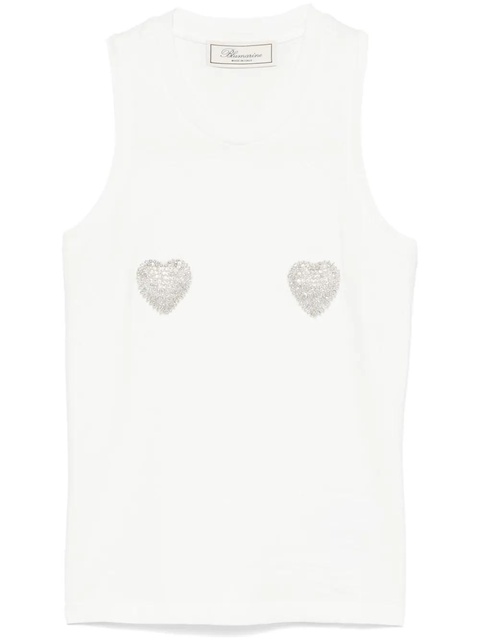 Blumarine heart-patch tank top - White - zdjęcie produktu nr 1