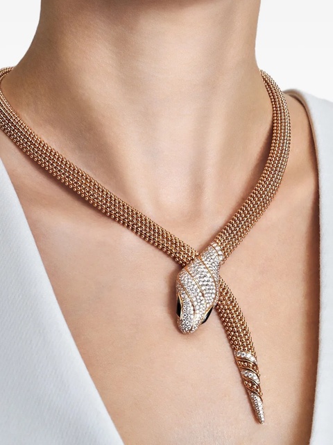 Bvlgari 18K rose gold Serpenti diamond and onyx necklace - Pink - zdjęcie produktu nr 2