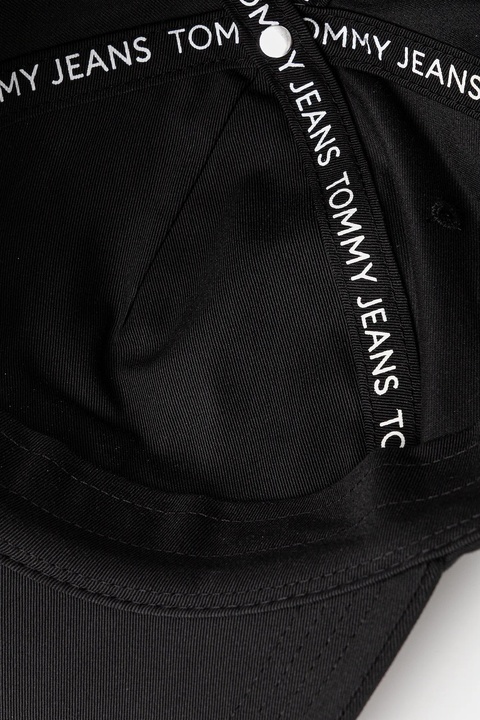Tommy Jeans czapka z daszkiem bawełniana kolor czarny z aplikacją AW0AW16991 - zdjęcie produktu nr 2