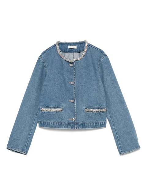 SANDRO rhinestone-embellished jacket - Blue - zdjęcie produktu nr 1