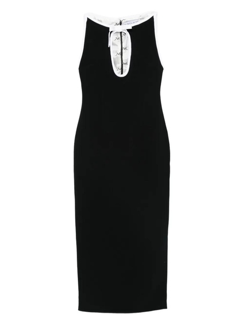 Rowen Rose keyhole-neck sleeveless midi dress - Black - zdjęcie produktu nr 1