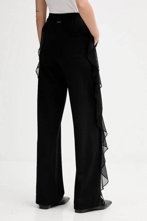 Twinset spodnie damskie kolor czarny proste high waist 252LI2NCC - zdjęcie produktu nr 2