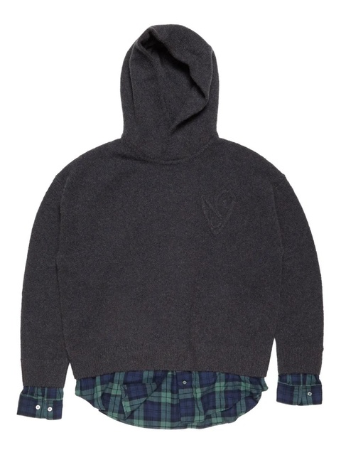 Acne Studios embossed-logo hoodie - Grey - zdjęcie produktu nr 1