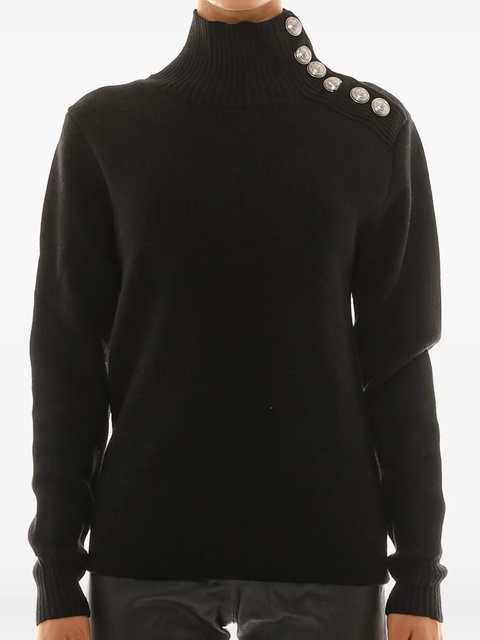 Rabanne button-detail turtleneck sweater - Black - zdjęcie produktu nr 1