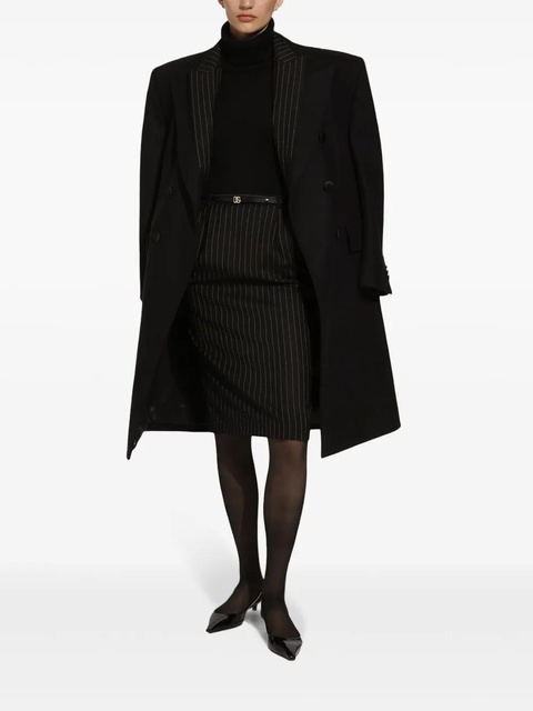 Dolce & Gabbana pinstripe-pattern wool skirt - Black - zdjęcie produktu nr 2