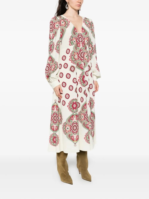 ETRO paisley-print long-sleeve dress - White - zdjęcie produktu nr 2