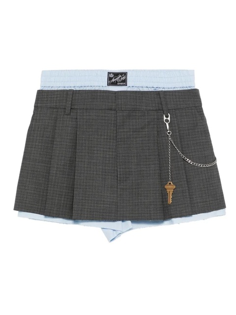 Alexander Wang pleated key-chain shorts - Grey - zdjęcie produktu nr 1
