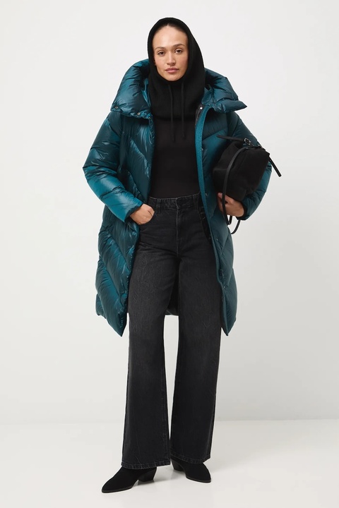 Medicine płaszcz puchowy kolor turkusowy - zdjęcie produktu nr 1