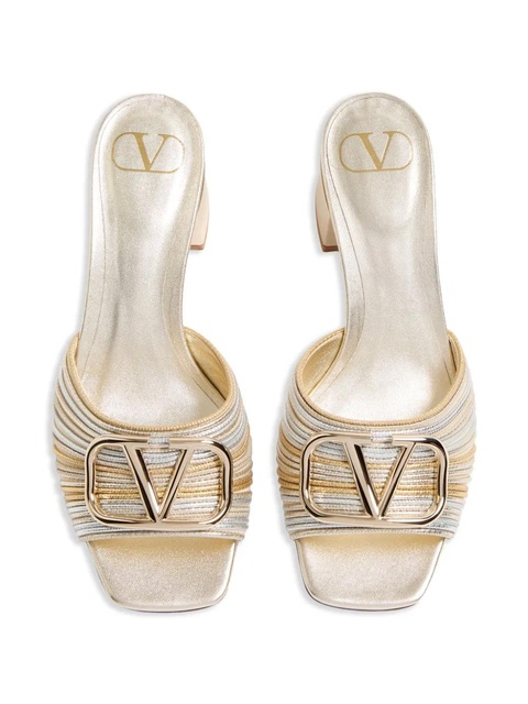 Valentino Garavani 60mm VLogo Signature sandals - Silver - zdjęcie produktu nr 2