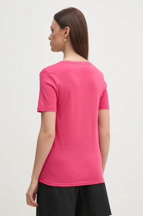 United Colors of Benetton t-shirt bawełniany damski kolor różowy 3GA2E4230 - zdjęcie produktu nr 2