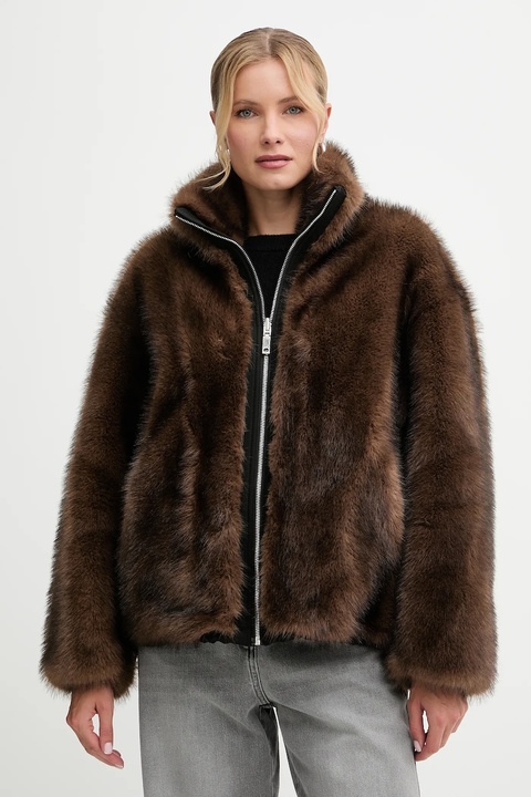 MAX&Co. kurtka dwustronna kolor brązowy przejściowa oversize 2526086014200 - zdjęcie produktu nr 2