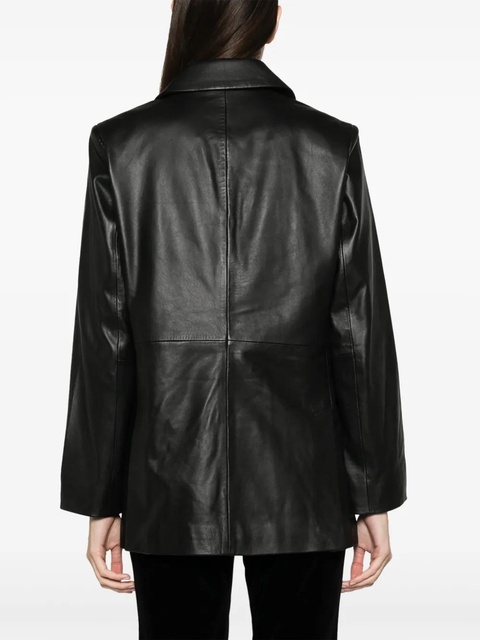 Reformation Veda Dalia leather blazer - Black - zdjęcie produktu nr 1