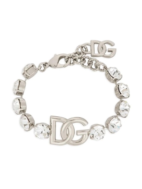 Dolce & Gabbana KIM DOLCE&GABBANA DG-logo rhinestone bracelet - Silver - zdjęcie produktu nr 1