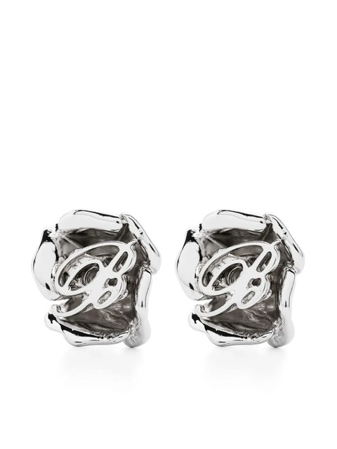 Blumarine rose-motif earrings - Silver - zdjęcie produktu nr 1