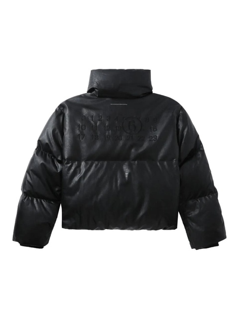 MM6 Maison Margiela numbers-motif padded jacket - Black - zdjęcie produktu nr 1