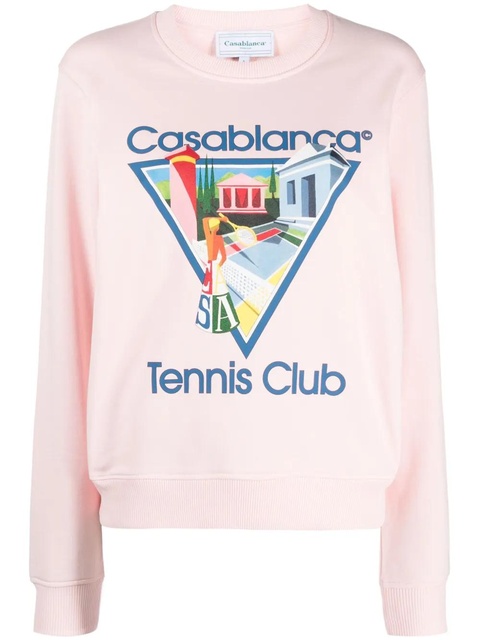 Casablanca Tennis Club print sweatshirt - Pink - zdjęcie produktu nr 1