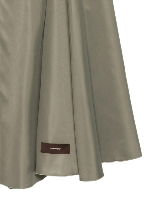 Alysi logo-patch pleated skirt - Green - zdjęcie produktu nr 1