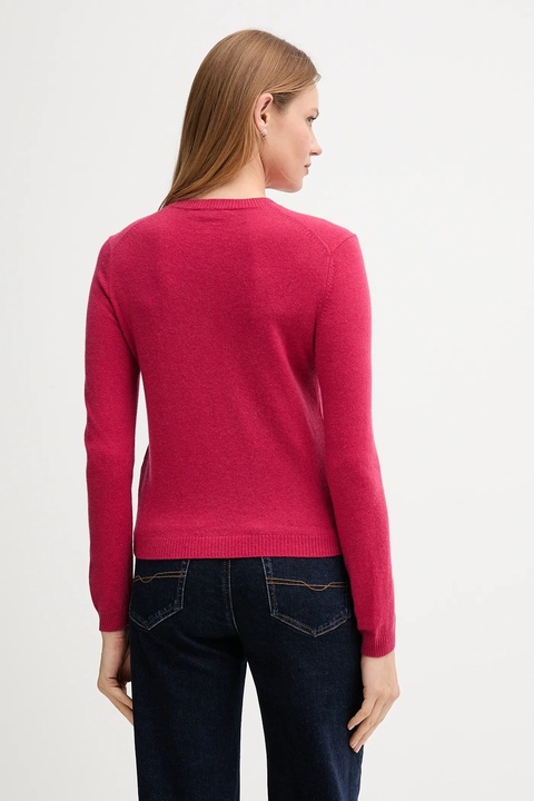 United Colors of Benetton kardigan z dodatkiem wełny damski kolor różowy lekki 102HD502B - zdjęcie produktu nr 2