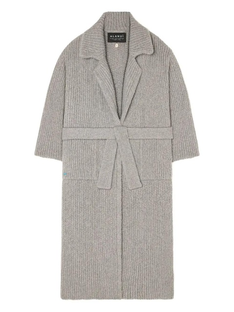 Alanui Finest ribbed belted cardi-coat - Grey - zdjęcie produktu nr 1