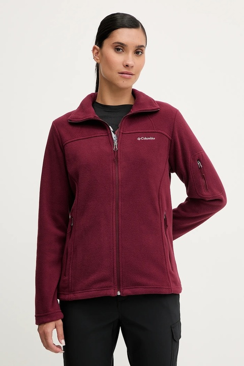 Columbia bluza sportowa Fast Trek II kolor bordowy gładka 1465351 - zdjęcie produktu nr 1