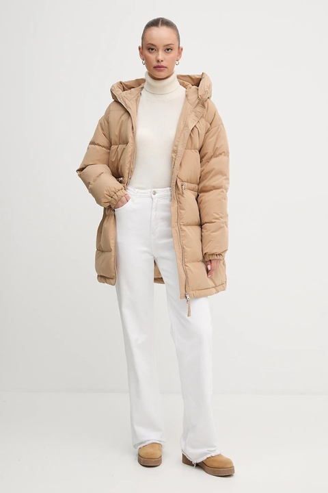 United Colors of Benetton sweter kaszmirowy kolor beżowy lekki z golfem 1033D202D - zdjęcie produktu nr 2