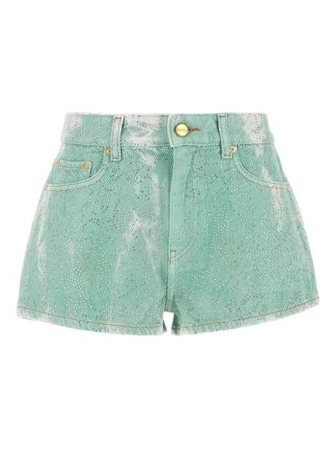 GANNI two-tone denim shorts - Green - zdjęcie produktu nr 2