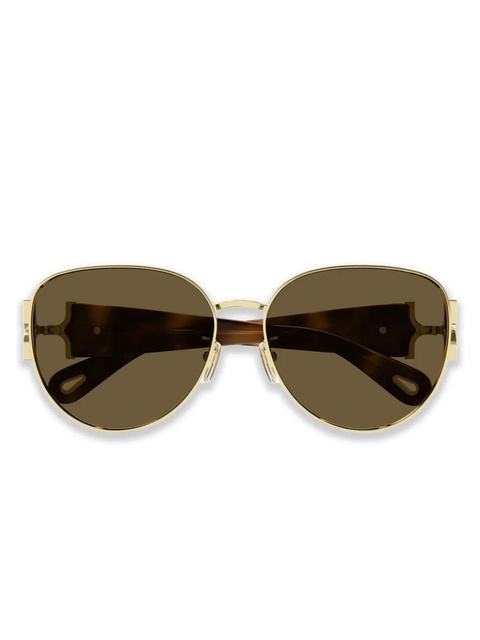 Chloé Eyewear round sunglasses - Gold - zdjęcie produktu nr 1