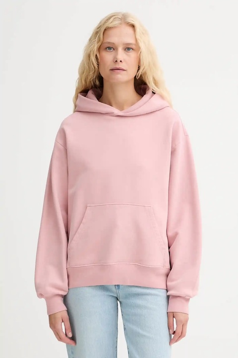 Levi's bluza bawełniana damska kolor różowy z kapturem gładka A8790 - zdjęcie produktu nr 1