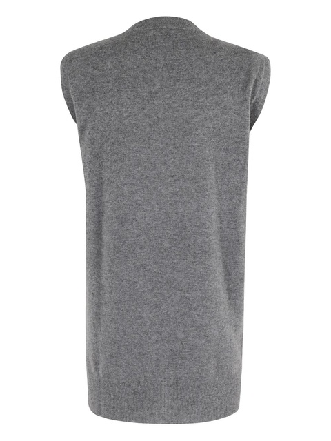 Alysi button-fastening sleeveless top - Grey - zdjęcie produktu nr 1