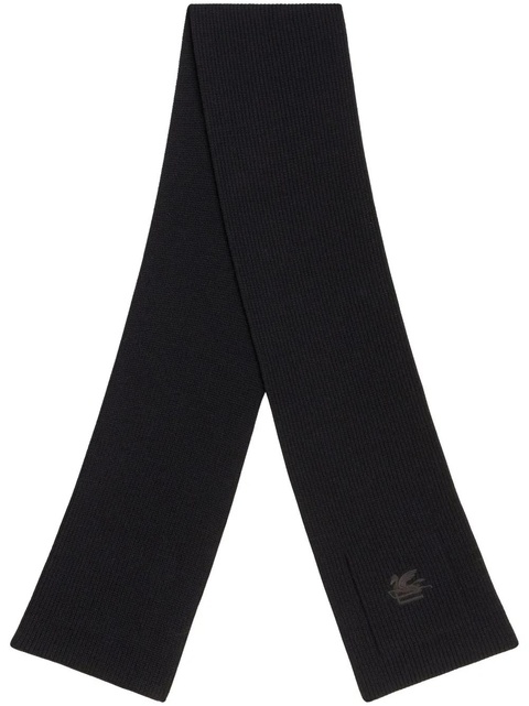 ETRO fine-knit wool scarf - Black - zdjęcie produktu nr 1
