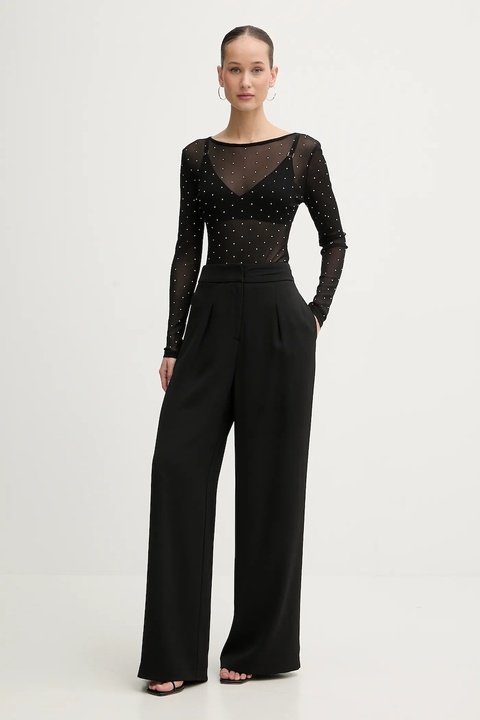 Never Fully Dressed body damska kolor czarny z aplikacją NFDTO1990 - zdjęcie produktu nr 2