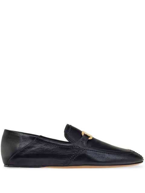 Ferragamo logo-plaque leather loafers - Black - zdjęcie produktu nr 1