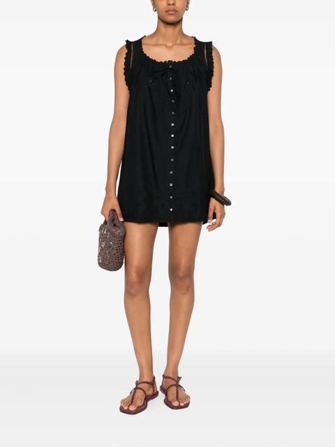 DÔEN Nessie broderie-anglaise mini dress - Black - zdjęcie produktu nr 1