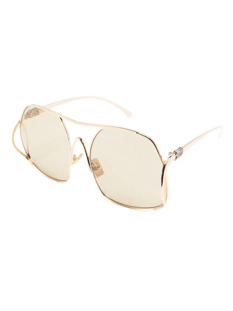 Miu Miu Eyewear geometric-frame sunglasses - Gold - zdjęcie produktu nr 2