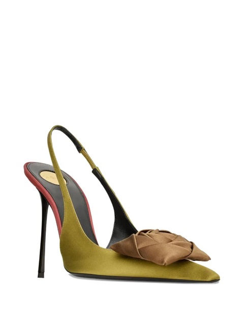 Saint Laurent 110mm Amalia slingback heeled pumps - Green - zdjęcie produktu nr 1