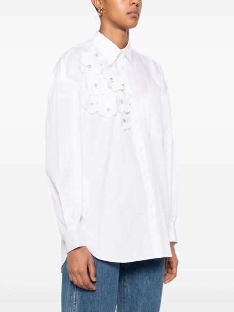 Maje floral-appliqué shirt - White - zdjęcie produktu nr 2