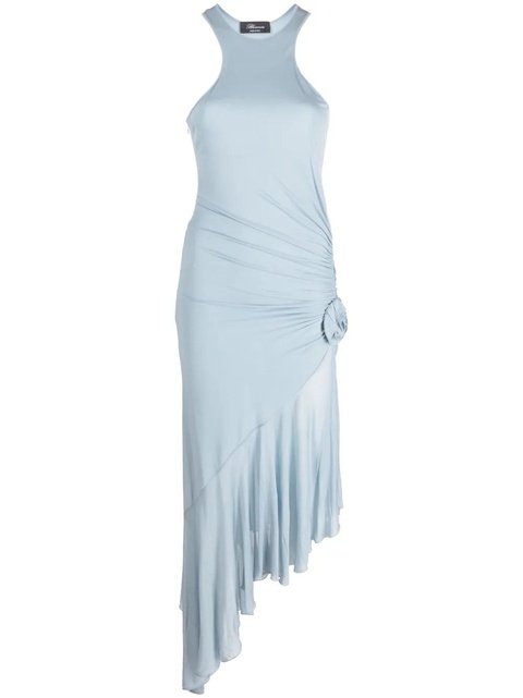 Blumarine ruched asymmetric midi dress - Blue - zdjęcie produktu nr 1