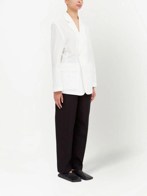 MM6 Maison Margiela pinstriped single-breasted blazer - White - zdjęcie produktu nr 2