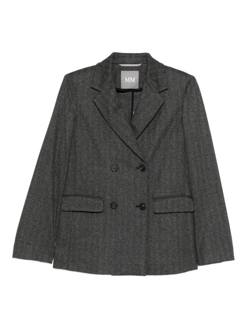 Max Mara herringbone double-breasted jacket - Grey - zdjęcie produktu nr 1