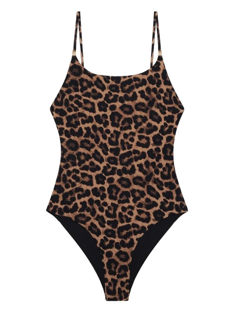 ANINE BING leopard-print swimsuit - Brown - zdjęcie produktu nr 2