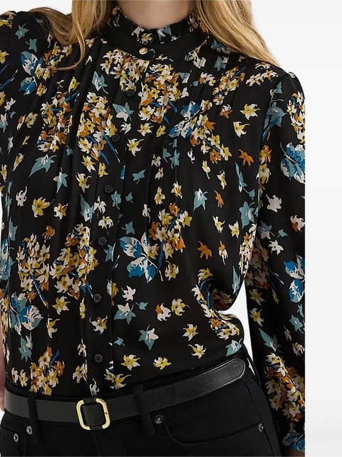 Lauren Ralph Lauren floral-print georgette shirt - Black - zdjęcie produktu nr 2