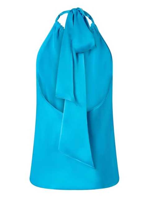 PINKO tie-neck halter blouse - Blue - zdjęcie produktu nr 2